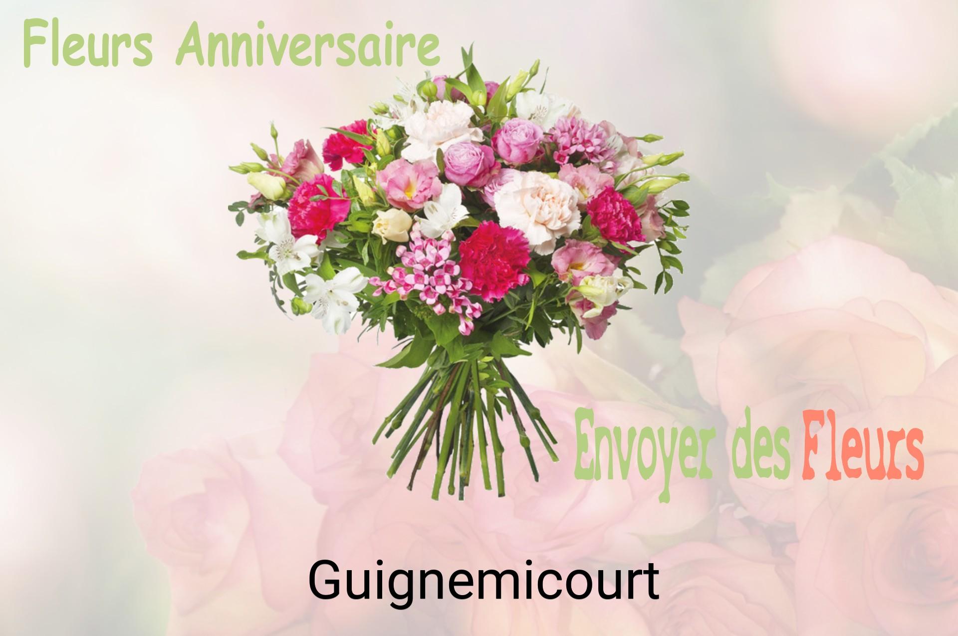 Bouquet de fleurs d’anniversaire livré à Guignemicourt