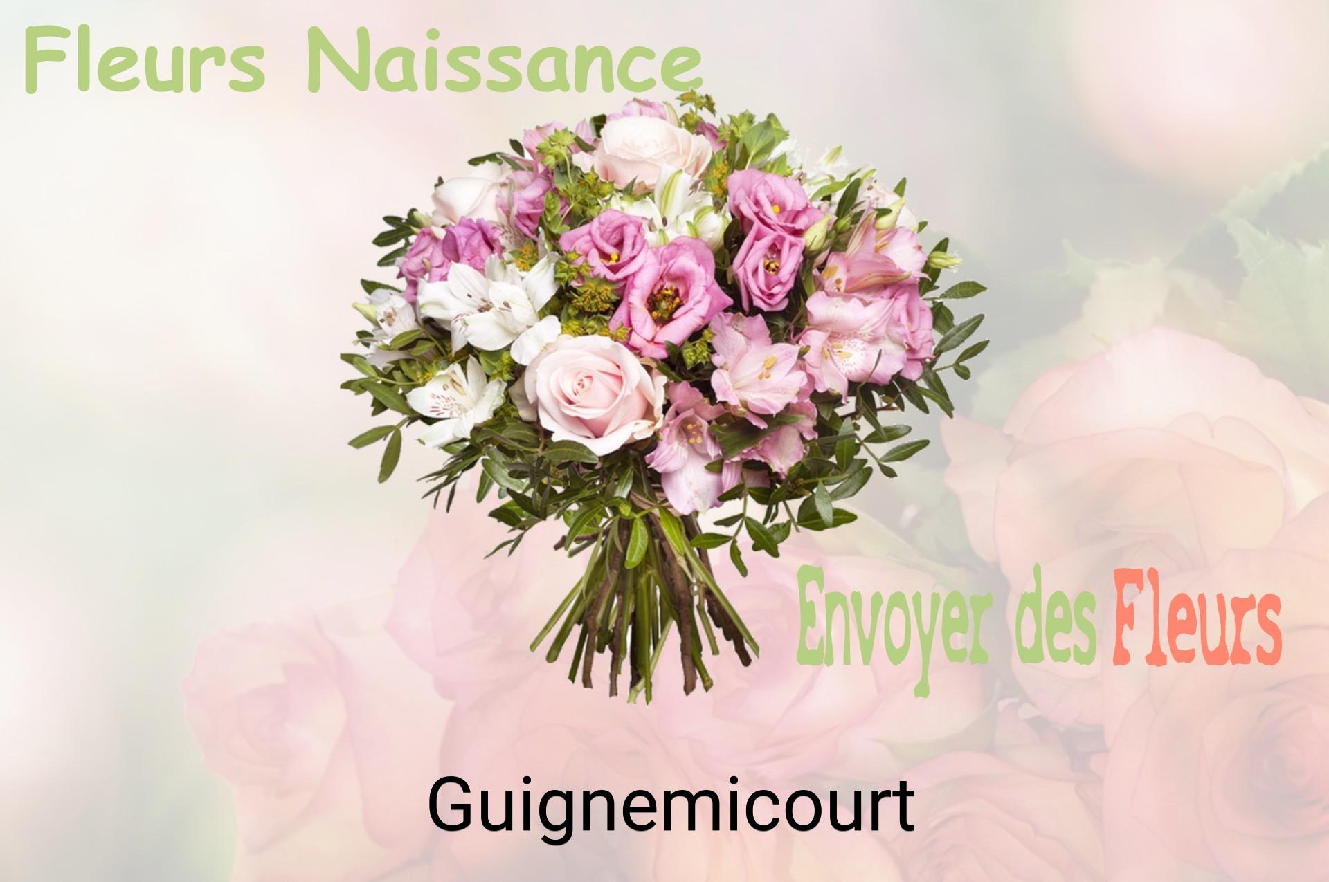 Bouquet de fleurs de naissance livré à Guignemicourt